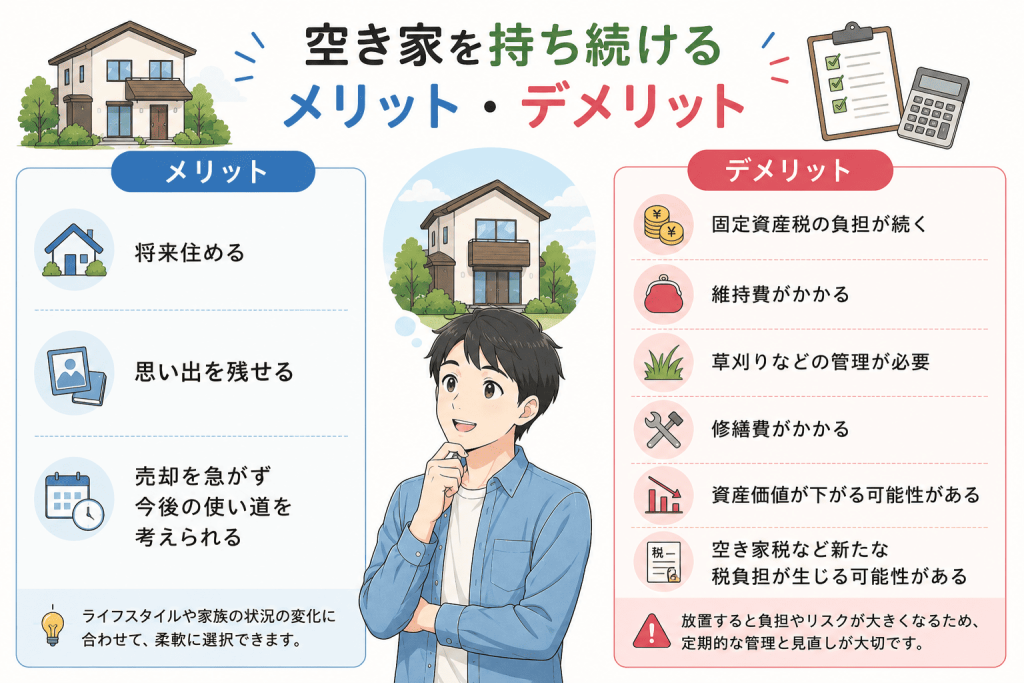 選択肢③ 空き家を持ち続けるメリット・デメリット