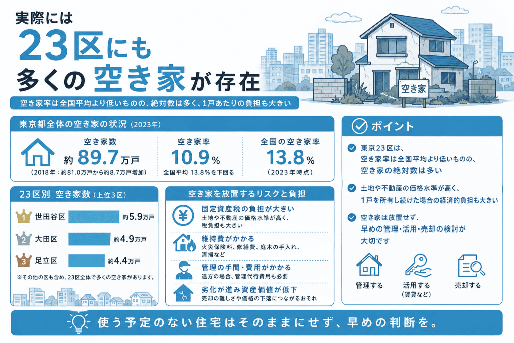 東京23区の空き家は今どれくらいある?