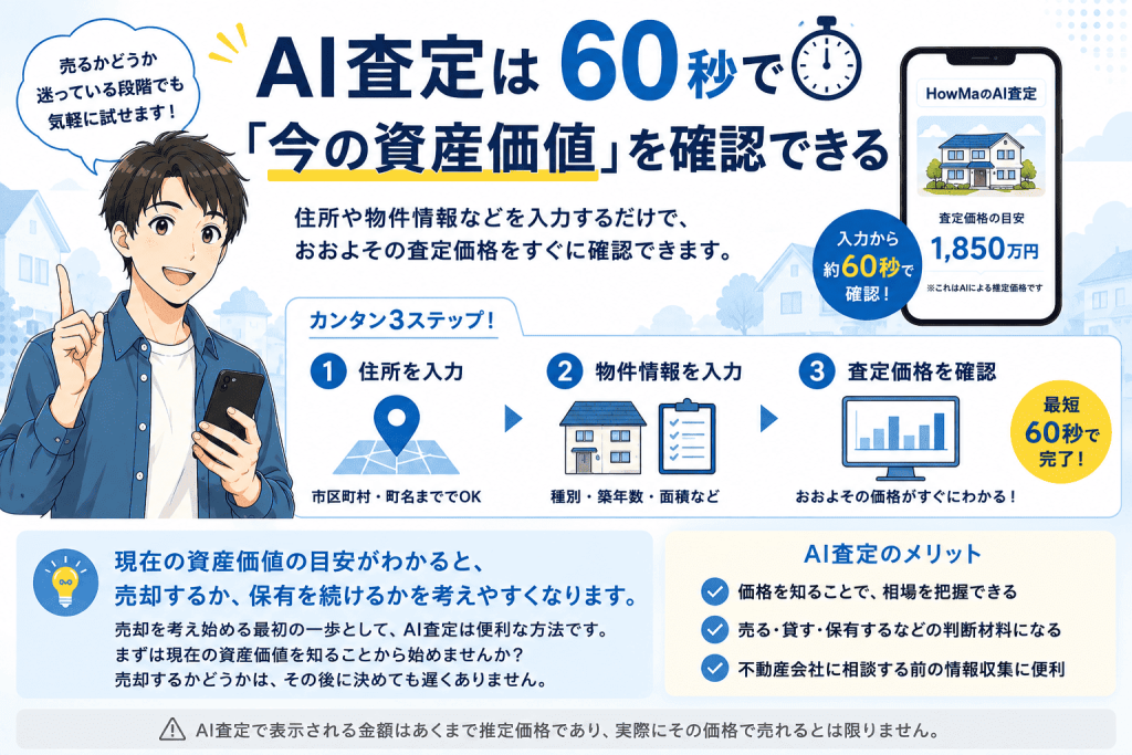 AI査定は60秒で「今の資産価値」を確認できる