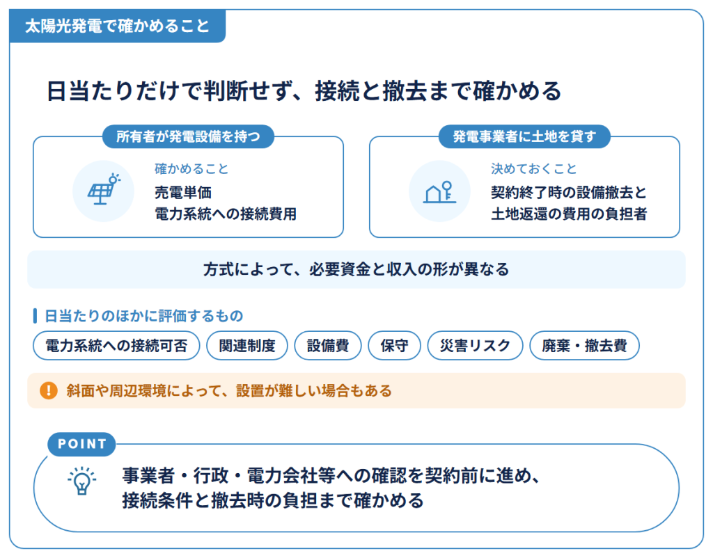 太陽光発電で確かめること