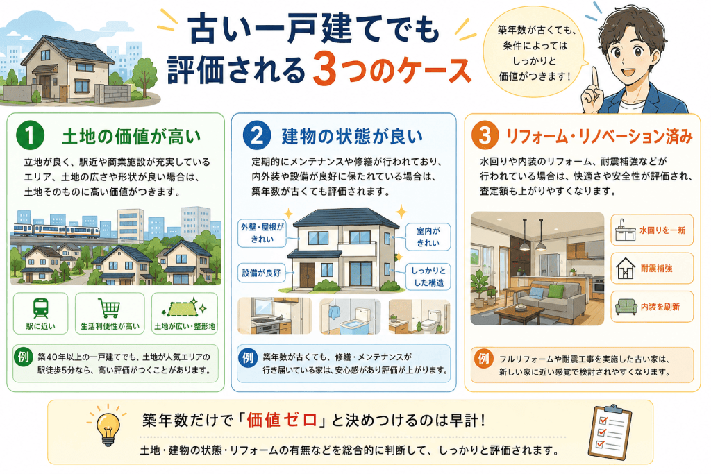 古い一戸建てでも査定額はつく?評価される3つのケース