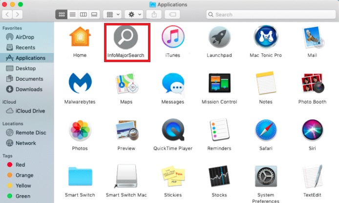 remove infomajorsearch mac virus