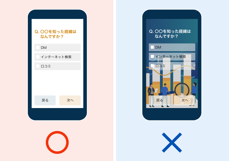 スマホで読みやすい背景色・文字色を選択 スマホで読みやすい背景色・文字色を選択