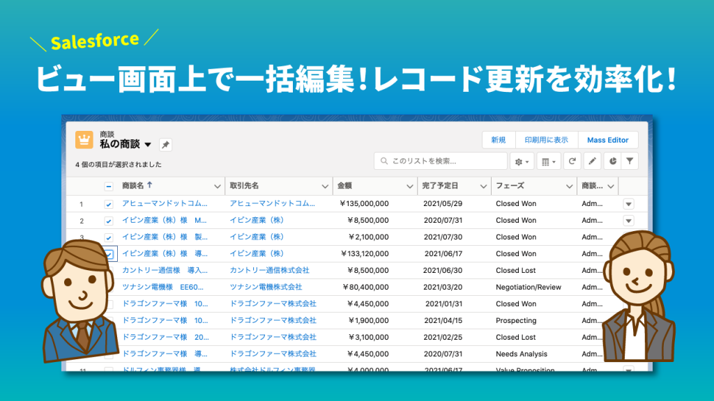 Salesforce］ビュー画面上で一括編集！レコード更新を効率化！ | 株式