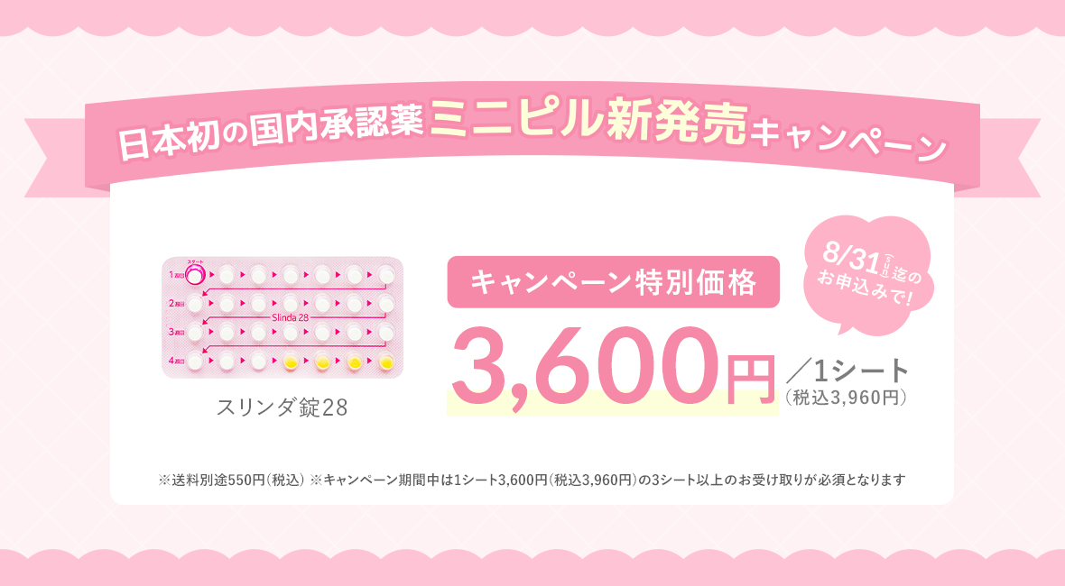 ミニピル新発売キャンペーン