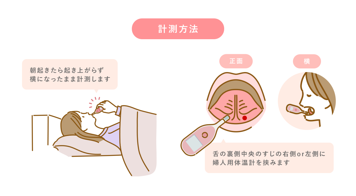 基礎体温の測り方図