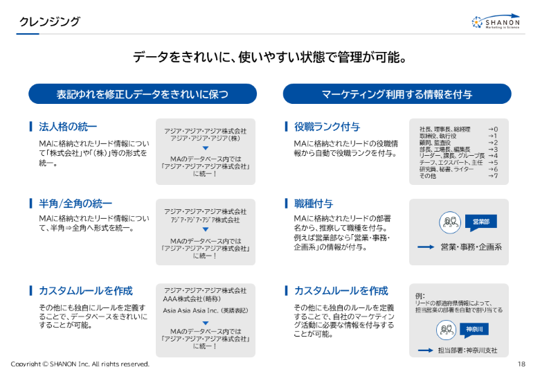 クレンジングの概要