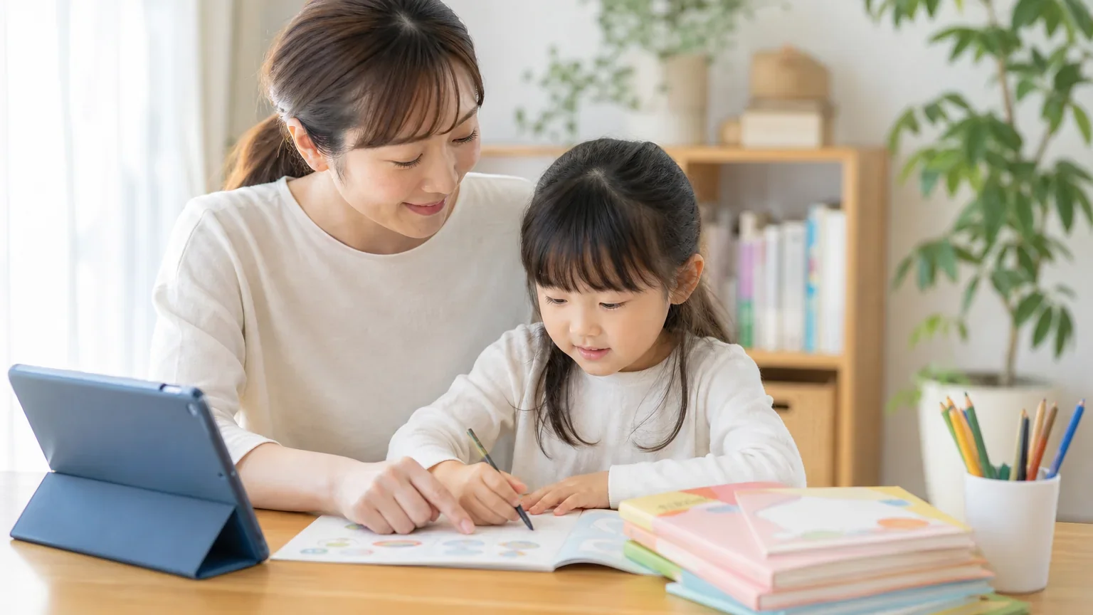 通学型の幼児教室より費用を抑えやすく自宅で学べる