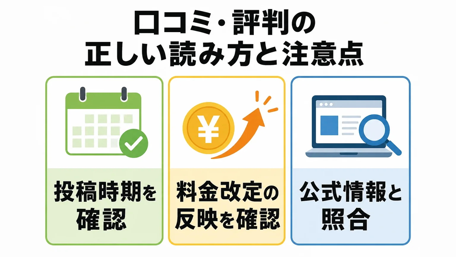 口コミを参考にする際のポイント