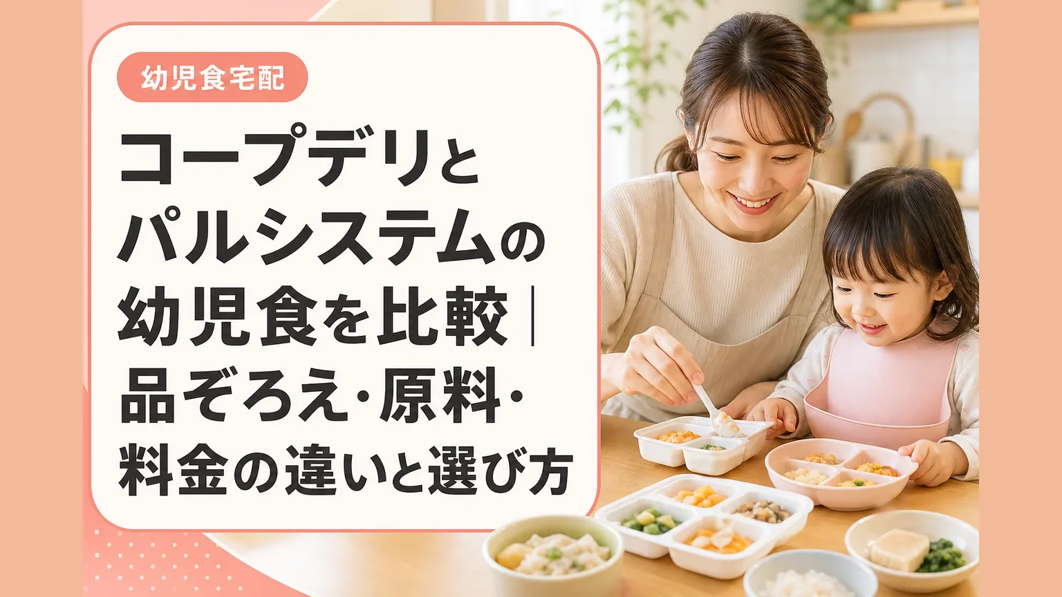 コープデリとパルシステムの幼児食を比較｜品ぞろえ・原料・料金の違いと選び方