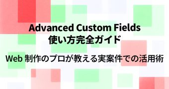 Advanced Custom Fields 使い方完全ガイド｜Web制作プロが教える実案件での活用術