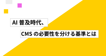 AI 普及時代、CMS の必要性を分ける基準とは？