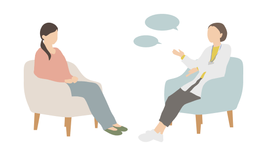 患者と医師の対話イメージ